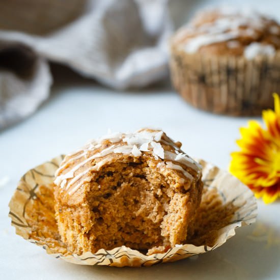 Sweet Potato Coconut Chai Muffins