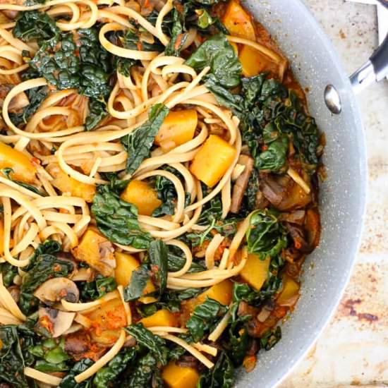 Butternut Squash Kale Linguine