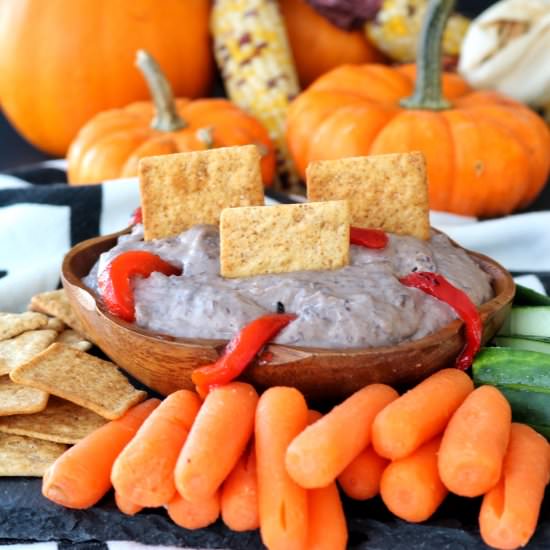 Spooky Black Bean Hummus