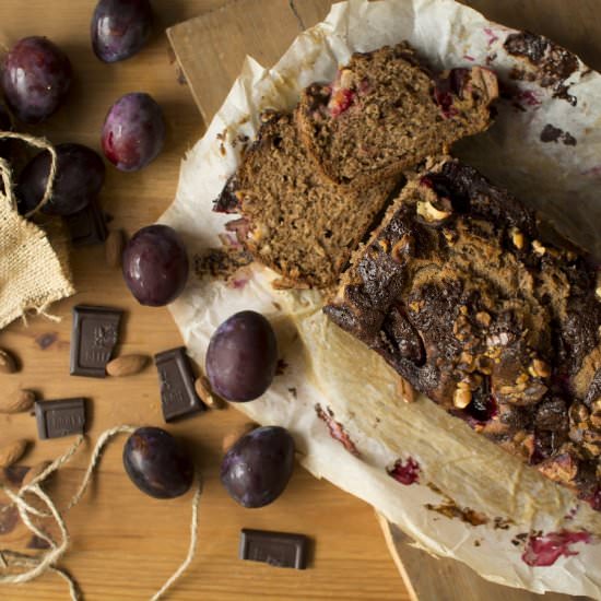 Banana Bread with Plums