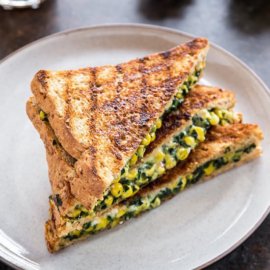 Spinach Corn Sandwich