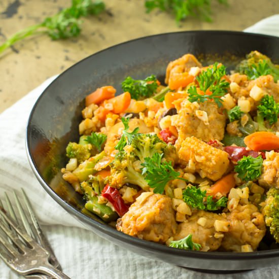 Vegan Cauliflower Rice Stir-Fry