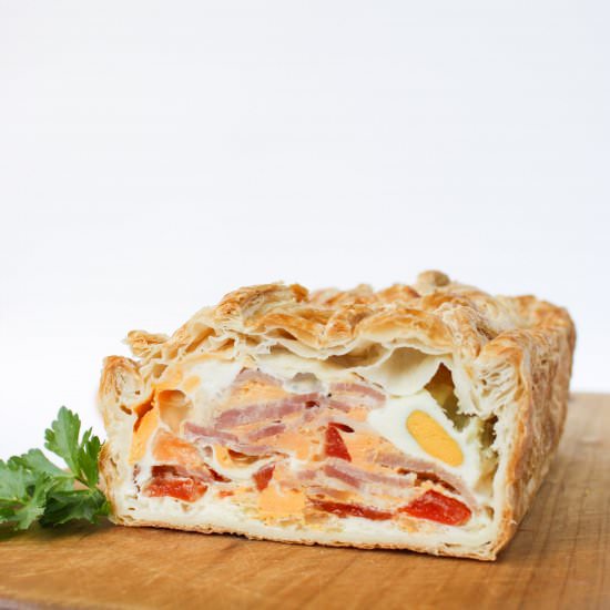 Bacon and egg pie
