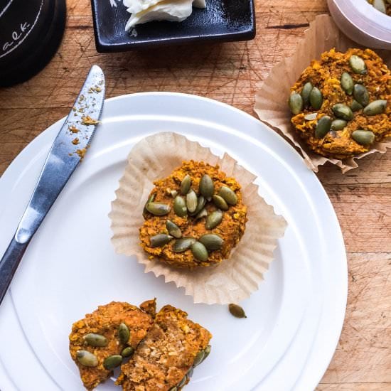 Pumpkin and Oat Muffins