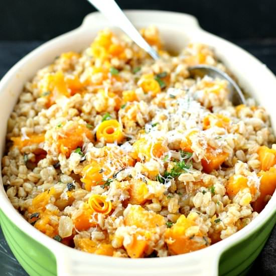 Butternut Squash Farro Risotto