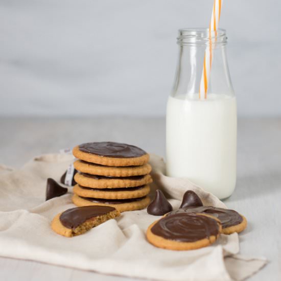 Dk Chocolate PB Shortbread Cookies