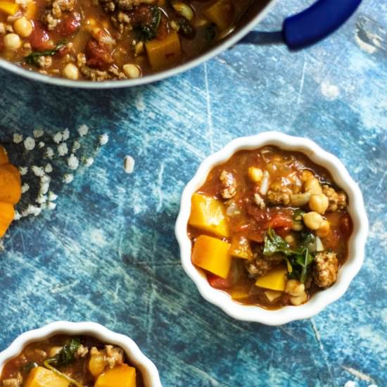 Lamb Squash Chickpea Chili