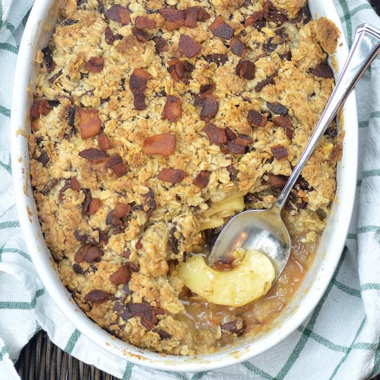 bacon-apple crumble
