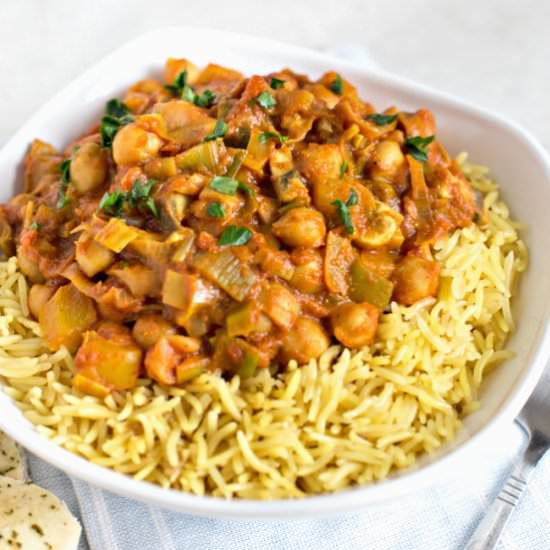 15 minute chickpea curry
