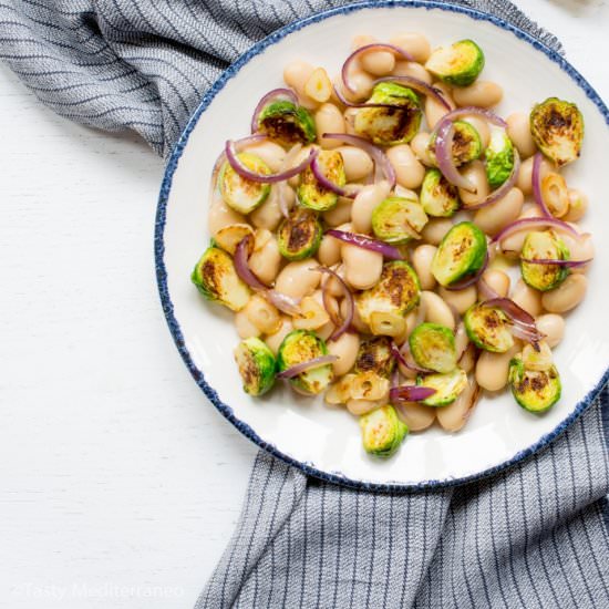 White bean with Brussels sprouts