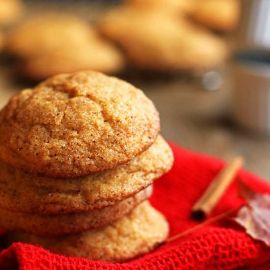 Pumpkin Snickerdoodle Cookies