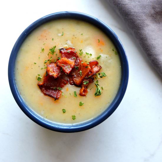 Lighter Loaded Baked Potato Soup