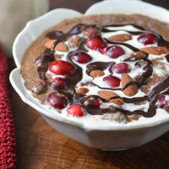 Chocolate Cranberry Almond Porridge