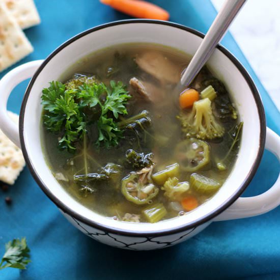 Veggie Chicken & Rice Soup