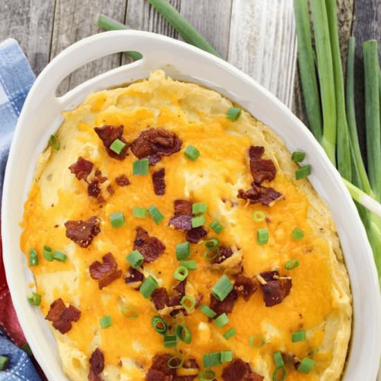 Cheesy Mashed Potato Casserole
