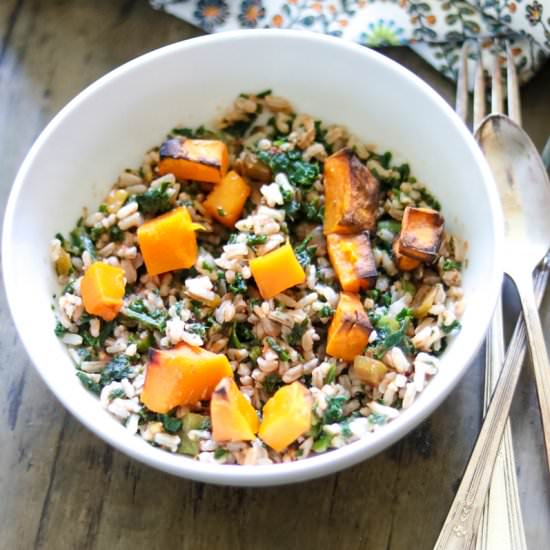 Vegan Butternut Squash Rice Bowl