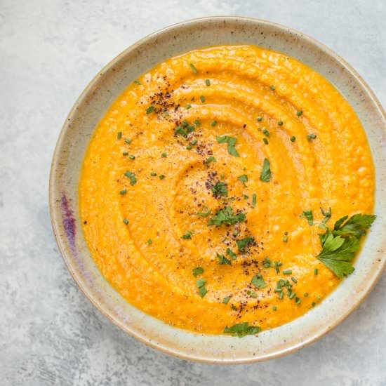 Pumpkin and Lentil Soup