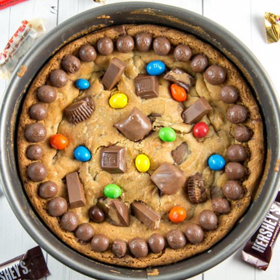 Leftover Candy Cookie Cake