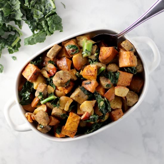 Sweet Potato, Sausage, & Apple Bake