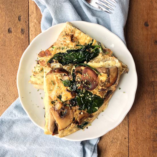 Mushroom & Spinach Steamed Omelette