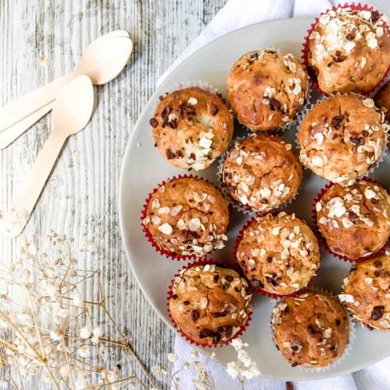 Pear and Chocolate Muffins