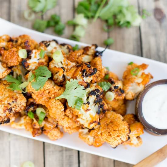 Roasted Buffalo Cauliflower