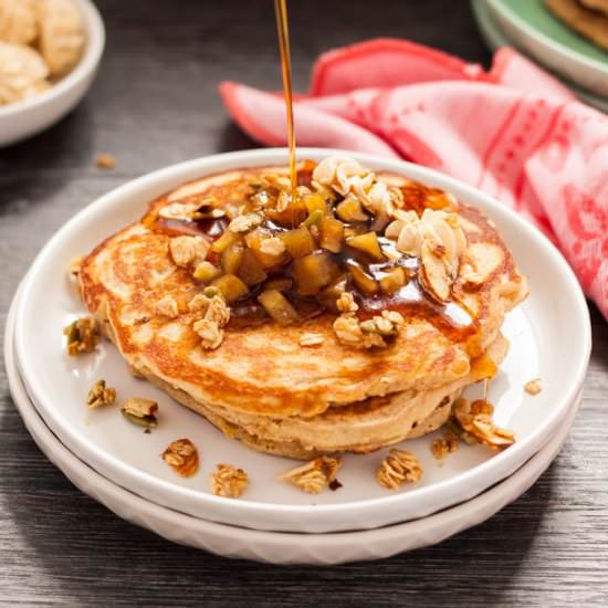 Apple Cinnamon Pancakes and Granola