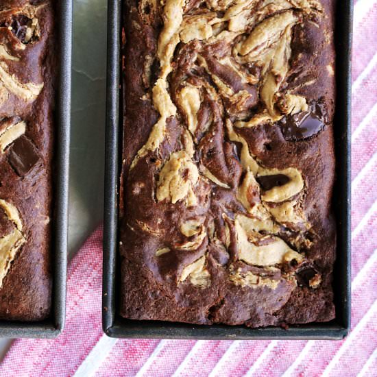 PB-Swirl Chocolate Banana Bread