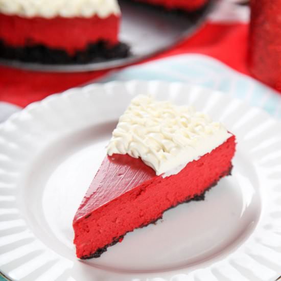 Red Velvet Oreo Cheesecake