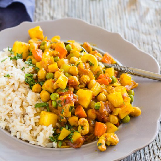 Potato Chickpea Pineapple Curry
