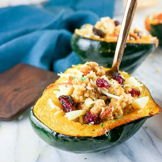 Acorn Squash with apple stuffing