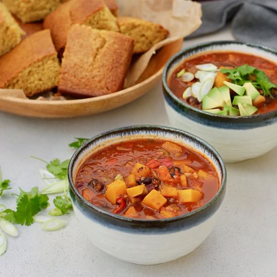 Butternut Squash & Black Bean Chili