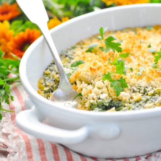 Easy Creamed Spinach Casserole
