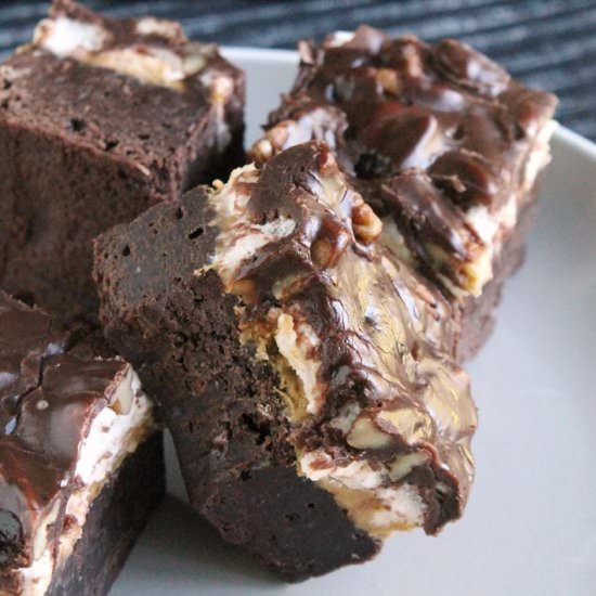 Peanut Butter Mississippi Brownies