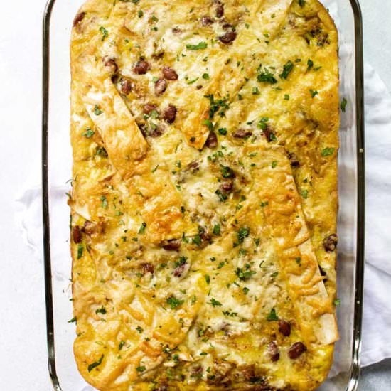 Green Chile Breakfast Enchiladas
