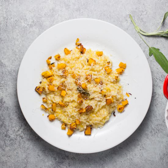 Pumpkin Risotto with Brown Butter