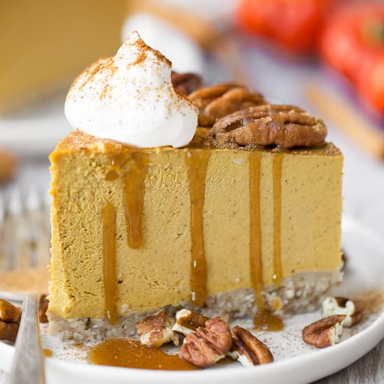 Easy Vegan Pumpkin Cheesecake