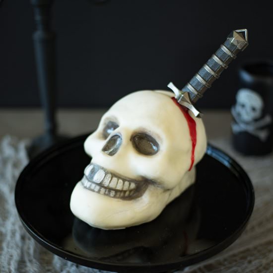 Halloween Skull & Dagger Cake