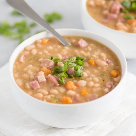 Slow Cooker Ham and Beans