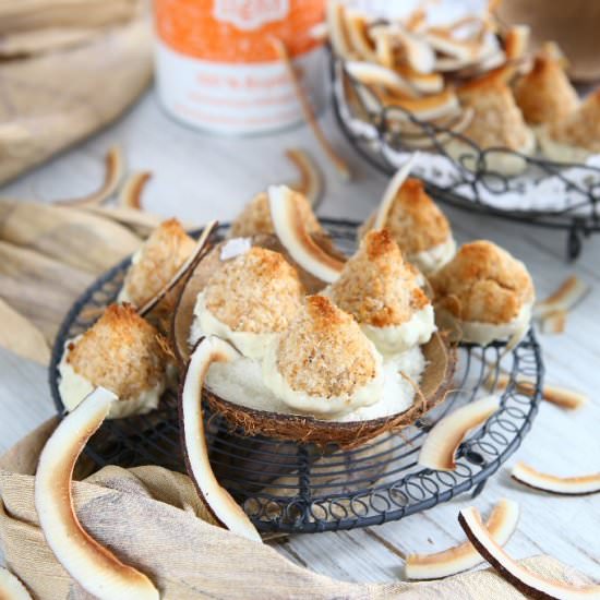 WC Dipped Coconut Lime Macaroons