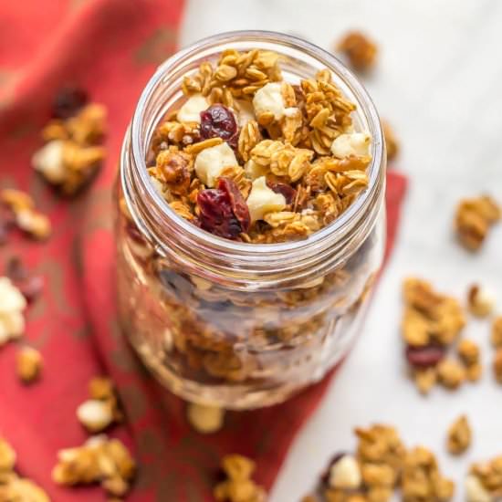 Cranberry White Chocolate Granola