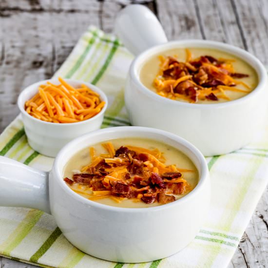 Cheesy Cauliflower Soup Bacon Chile