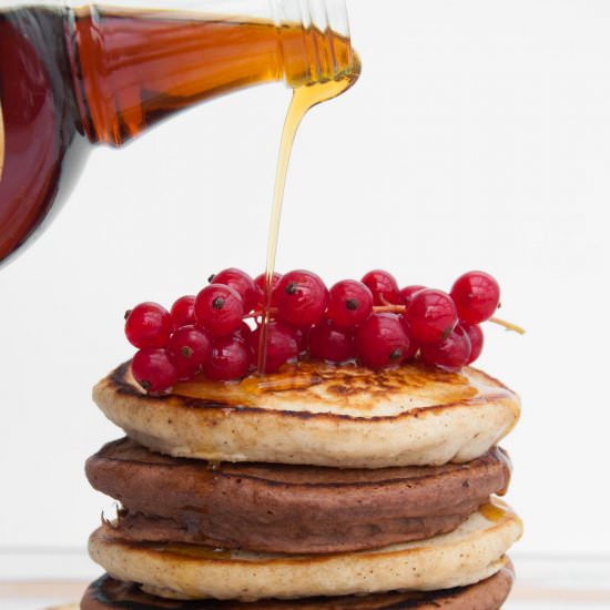Cocoa and Vanilla Pancake Tower