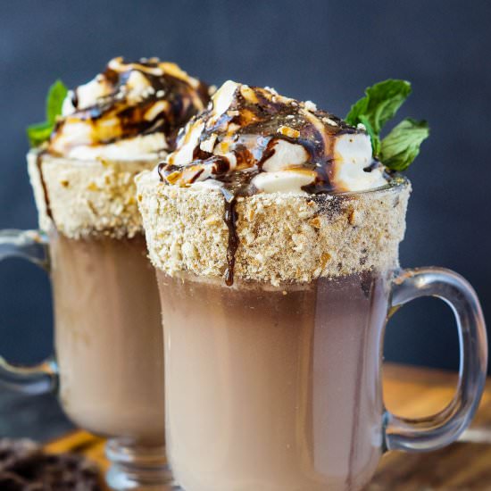 Chocolate Pretzel Hot Chocolate