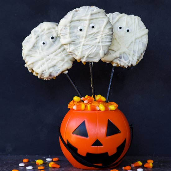 Chocolate- Caramel Apple Mummies