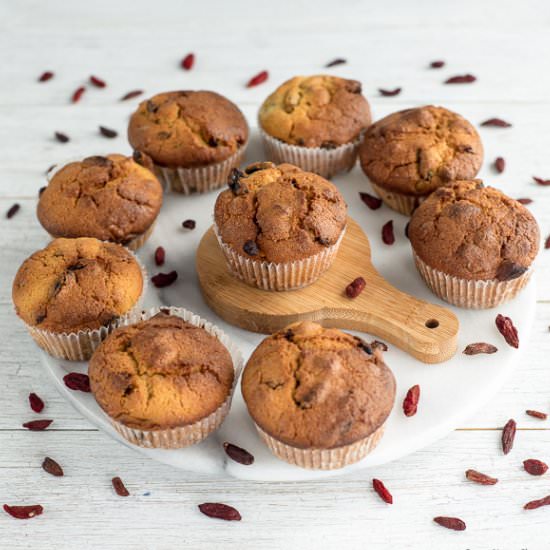 Goji Nutty Muffins