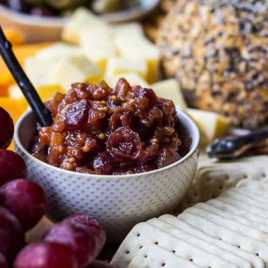 Pear Cranberry Bourbon Chutney