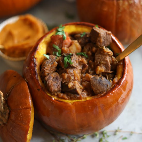 Slow Cooker Pumpkin Beef Stew