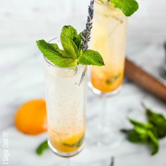 Honey Lavender Peach Mimosa
