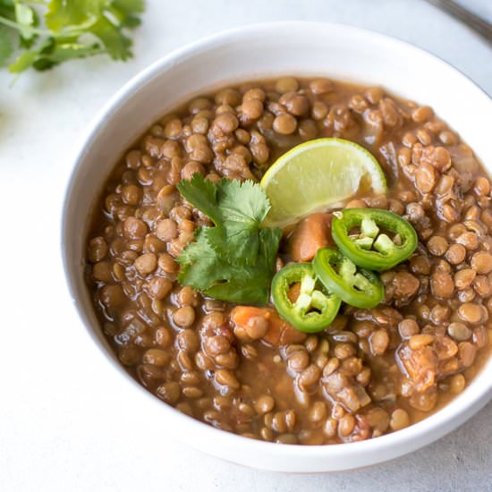 Sweet Potato Lentil Chili